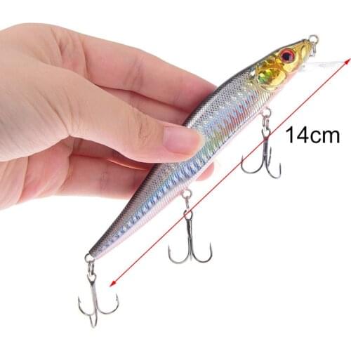 1pc 14cm/23g minnow fishing lures plastic baits hard lures fishing hooks