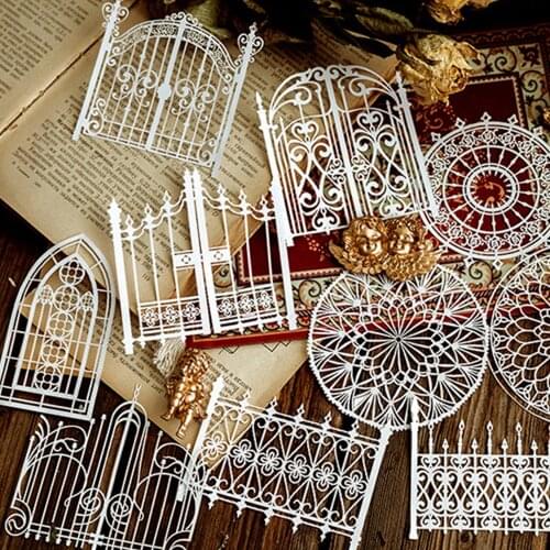 10pcs/pack Vintage DIY Sticker Tea Party Series Leaf Butterfly Scrapbooking Girl Heart Diary Album Sticker Label Decoration