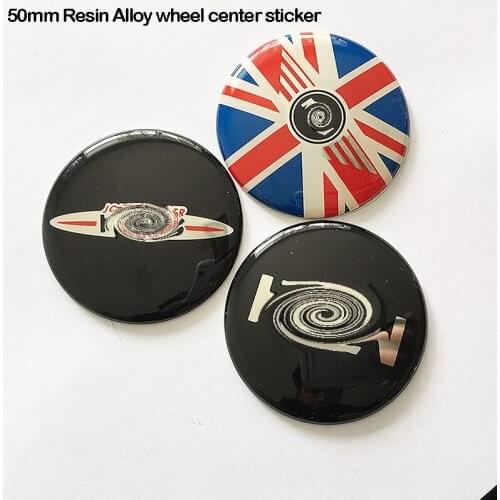 100pcs Wheel center Sticker Alloy Resin Works union jack Emblem Badges Shipping Free