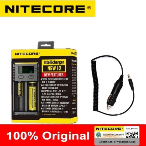 2017 NITECORE new version 1PC Battery Charger for 16340 10440 AA AAA 14500 18650 26650 Battery Charger I2 Charger
