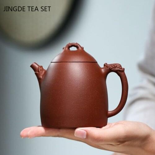 Authentic Yixing Purple Clay Teapots Home Customized Beauty Kettle Raw Ore Zhu Mud Filter Tea Pot Tea Ceremony Accessories 320ml
