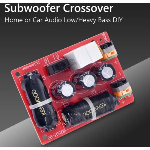 40Hz-400Hz Frequency Divider Adjustable Bass Speaker Subwoofer for Home Theater HiFi Stereo DIY Car Audio Woofer Crossover