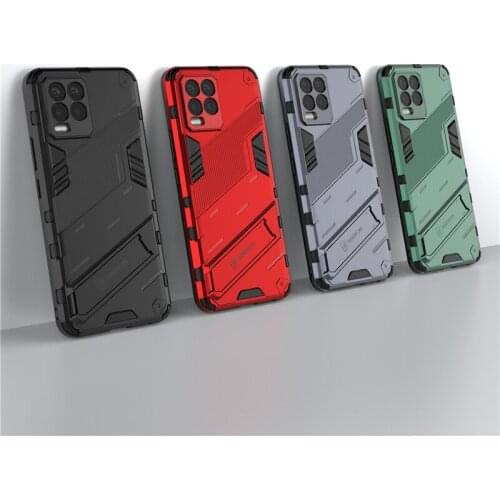 For OPPO Realme 8 Pro Case Cover for Realme 8 Pro Protective Cover Punk Armor Shell Kickstand Hard Phone Case Capa Funda Coque