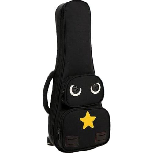 Top Quality 21 23 26 Inch Padded Cotton Cute Ukulele Bag Portable Hawaii Guitar Case Box Guitar Cover Backpack Double Strap QB09