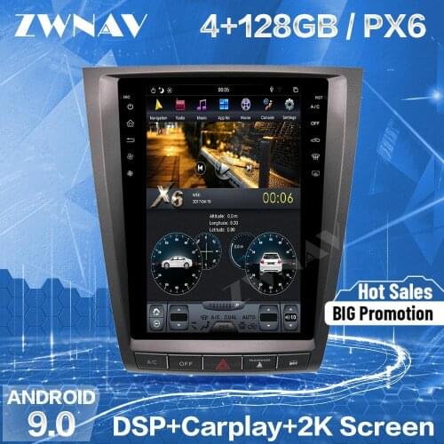128G Tesla Screen For Lexus GS GS300 GS350 GS450 GS460 2004-2010 2011 2012 Android Car Audio Stereo Radio Recorder GPS Head Unit