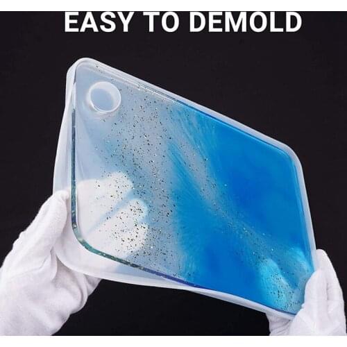 LBER Resin Tray Mold,Resin Tableware Mold, Rectangular Tray Mold Suitable for Epoxy Resin Casting, Resin Service Board