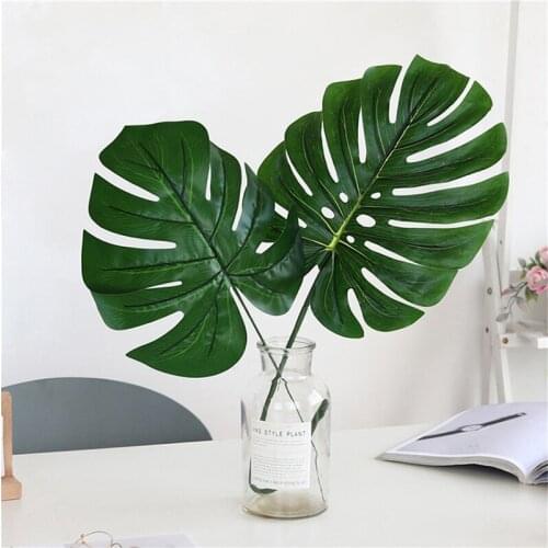 Artificial Monstera Plastic Tropical Palm Tree Home Garden Decoration Accessories Photography Decorative Leaves Plants