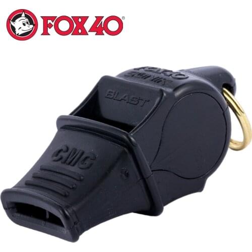 Canada Original Fox 40 SONIK BLAST CMG Whistle with Lanyard 2-Chamber Pealess 120 dB Fox40 Outdoor Survival Rescue Whistle