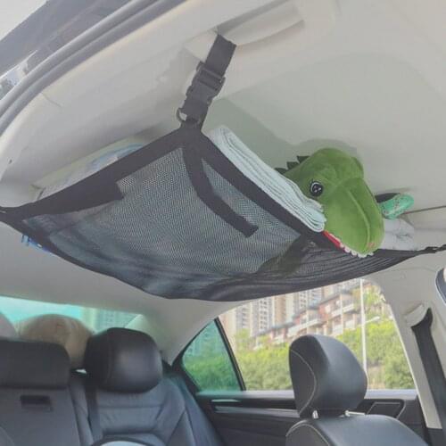 Car Roof Storage Net Pocket Safe Stable And Not Falling Ceiling Storage No Space Double Layer Design