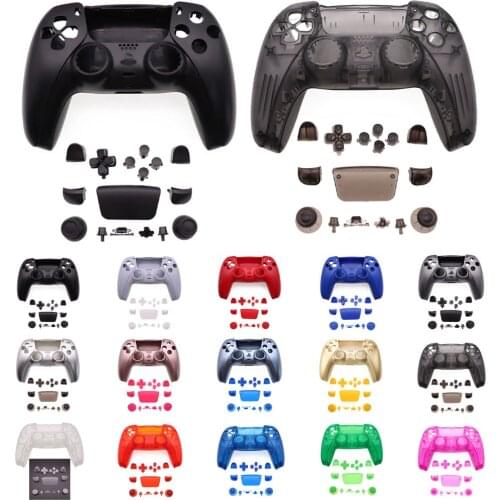 TingDong For Playstation 5 PS5 Controller Full Set Housing Case Cover Decorative Strip Shell Buttons Mod Kit