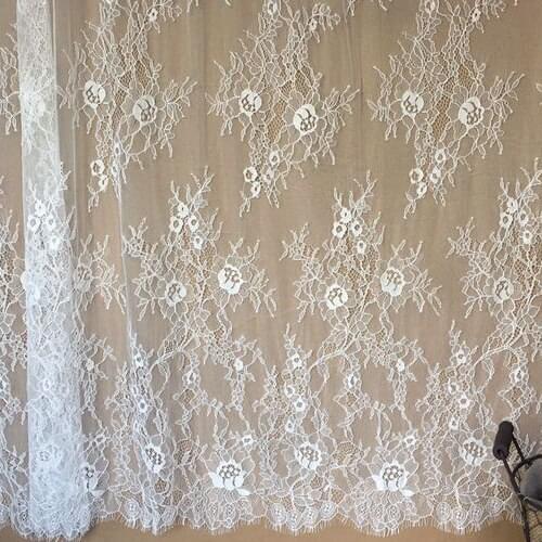 LASUI 1.5m\3 m good-looking Eyelash French Lace Fabric wedding veil dress skirt curtain decoration accessories C0265