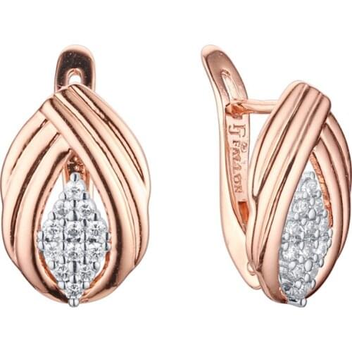 Fashion Luxury Earrings for Women OL Gold Silver Color Plating Jewelry Women Gift