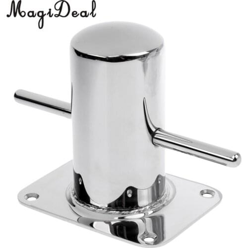 Marine 316 Stainless Steel Single Cross Bollard Boat Yacht Mooring Cleat