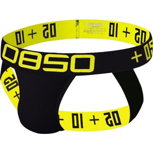 ORLVS Mens Panties Jockstrap Men Underwear Gay Thong Man Briefs Underpants Slip Sexy Cotton Pouch Cuecas Thongs Homme G String