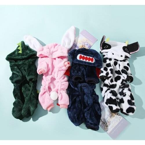 Soft Fleece Pet Dog Clothes For Small Medium Dogs Jumpsuit Winter Dog Coat Jacket Pug French Bulldog Clothing For Dogs Pajamas