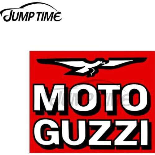 Jump Time 13 x 7.9cm For MOTO GUZZI Car Stickers Waterproof Personality Bumper Trunk VAN SUV Motorcycle Decal Decoration