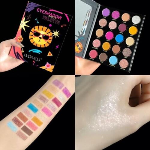 Sweet Party Eyeshadow Pallete Neon Makeup Palette 20 Shimmer Glitter Matte Shades Matellic Nude Blendable Pigment Powder