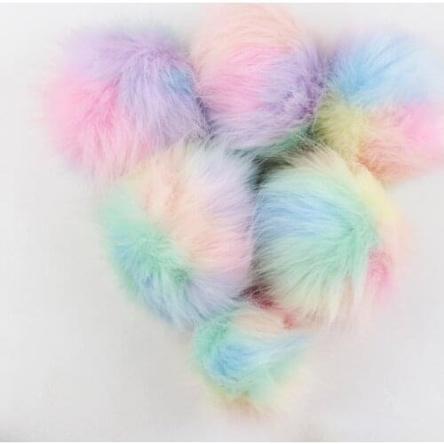 Pompony Dekoracyjne Macaron Color Pompom 6mm 10mm Big Soft Faux Fur Pompon Pompoms Soft Pom Poms Balls DIY Plush Fluffy Ball