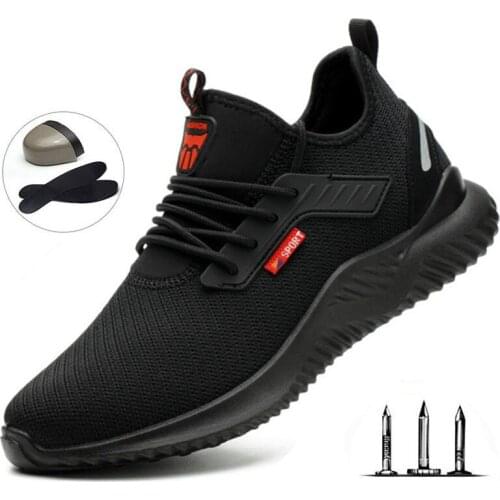 Work Safety Shoes Men Women Steel Toe Cap Indestructible Working Boots Anti-smashing Men Construction Boots Safety Work Sneakers