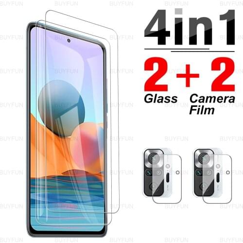 4in1 Tempered Glass For Xiaomi Redmi Note 10 Pro Camera Lens Screen Protector for redmi note 10 5G redmy note 10pro max 10s 10t