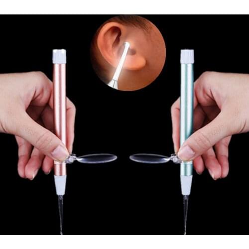 1PCs Light LED Flash Light Ear Cleaning Tools Baby Ear Spoon Ear-pick Wax Remover Pick Earpick Clean Ears Cares for Adults Kids