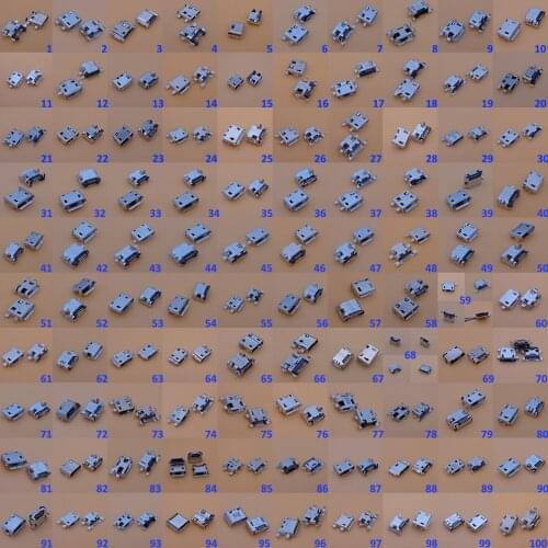 100models for samsung huawei lenovo Xiaomi micro usb connector mini 5pin jack socket power charging port replacement 5 pin tail