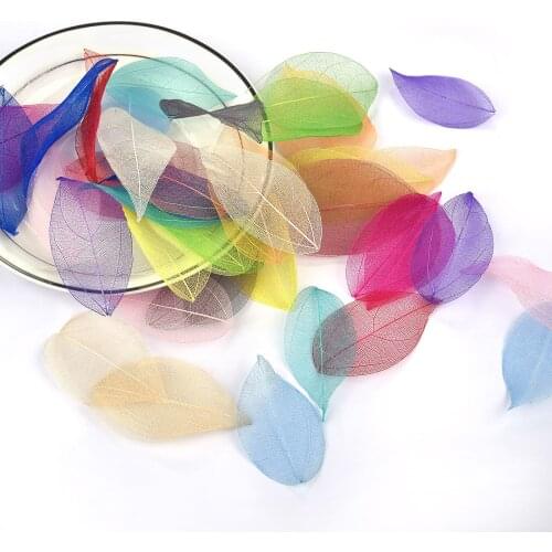 100pcs Dried Flowers Leaf Colorful Natural Leaves UV Epoxy Resin Fillers For DIY Bookmarks Scrapbook Decors Handmade Crafts