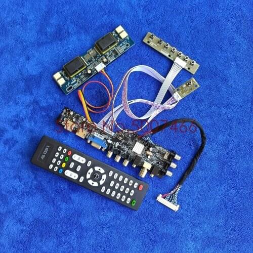 30 Pin LVDS LCD drive board kit for M170E1/M170E2/M170E4/M170E5/M170E6/M170E7 4CCFL matrix 1280*1024 digital DVB USB VGA AV