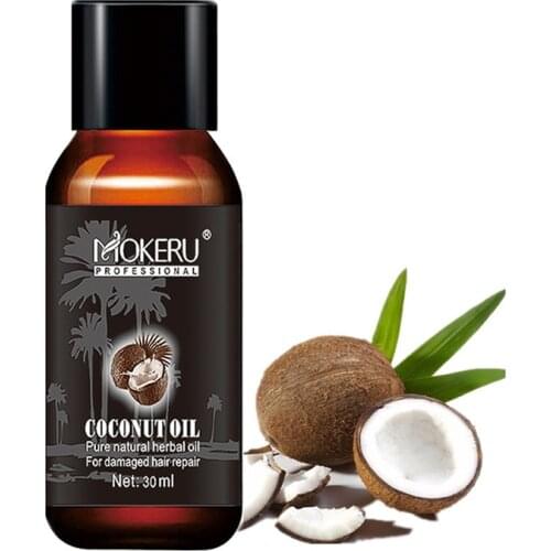 30ml Coconut Oil Hair Essence Brighten Deep Repair Hair Roots Conditioning Scalp Soften Stabilizes Hair Repairs Frizz Hair Care