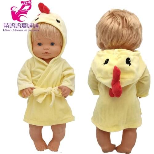 40 Cm Nenuco Doll Yellow Cock Bathrobe Ropa y su Hermanita 17Inch Baby Doll Clothes Toys Outfits