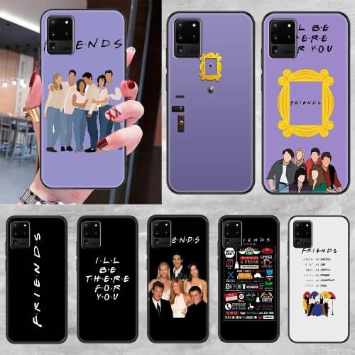 TV Friends Door Phone case For Samsung Galaxy Note 4 8 9 10 20 S8 S9 S10 S10E S20 Plus UITRA Ultra black silicone funda painting