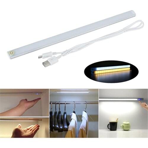 LED Under Cabinet Light Sensor Lamp Rechargeable Ultra thin Lights For kitchen Cabinets Closet Wardrobe Lighting For Wardrobes