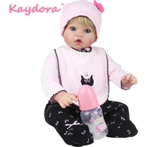 Kaydora 22 Inches Silicone Reborn Baby Dolls Boneca Reborn Realista Fashion Dolls For Princess lol Children Birthday Gift Bebes