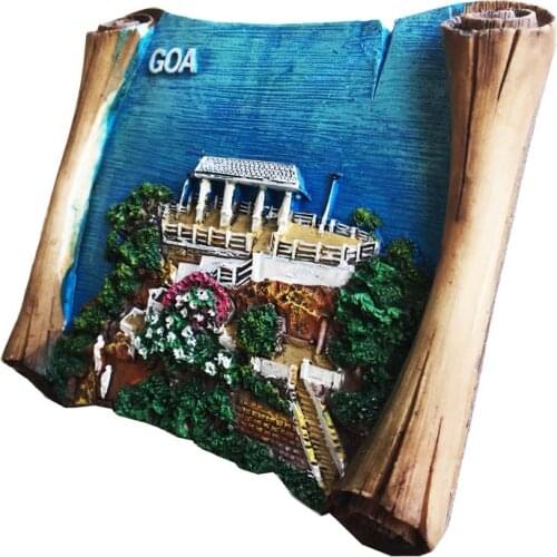 Creative travel souvenirs decorative ornaments India Goa three-dimensional landscape hand-painted crafts desktop decoration