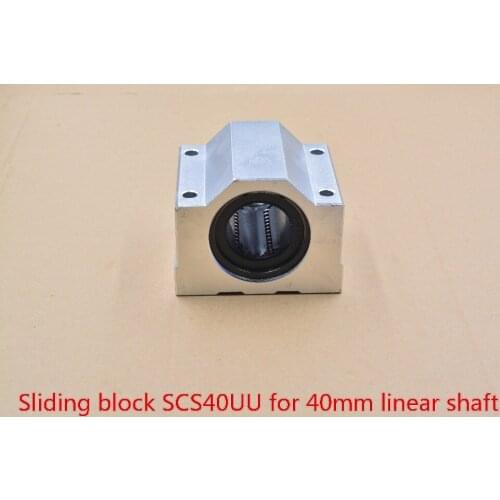 SC40UU SCS40UU bearing 40mm linear bearing slide block with LM40UU bearing for 40mm rod round shaft 1pcs