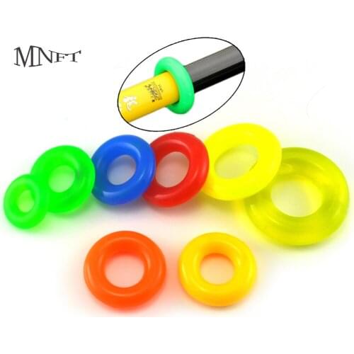 MNFT 60Pcs/Lot All Sizes Fishing Rod Stop O Shaped Ring Flexible Gel Rubber Float Stopper Free Shipping Wholesale