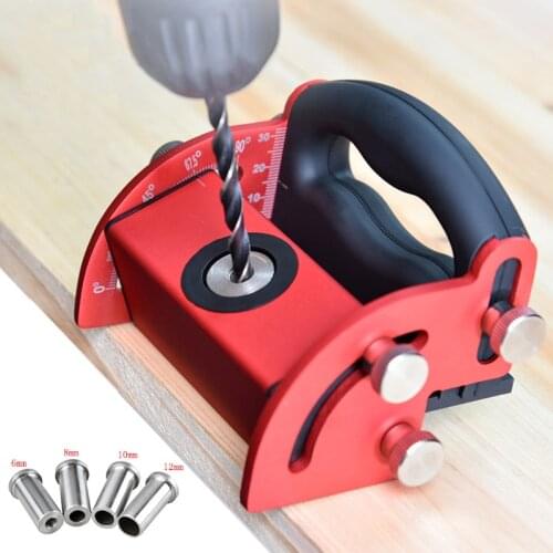 Multi-angle Pocket Hole Jig Oblique Hole Locator Drilling Tool Kit 6/8/10/12mm Dowel Jig Aluminium Joinery Woodworker DIY Tools