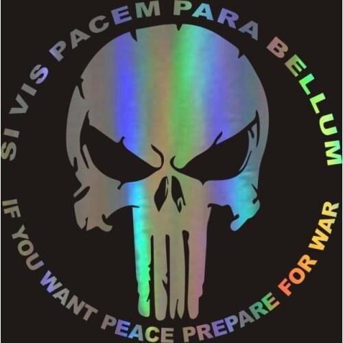 16*16cm PUNISHER SKULL JDM Car Sticker Viny Decal Funny Waterproof 3D Decals Bumper Rear Sticker On Car Styling