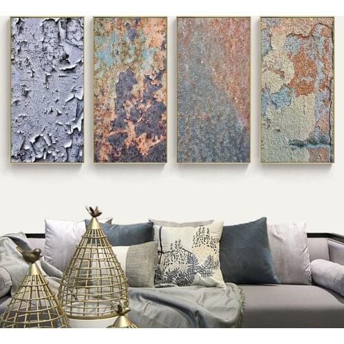 Wall Paint Abstract Rust Art Oil Painting Picture Poster Canvas Print Painting Wall Art Living Room Home Decoration
