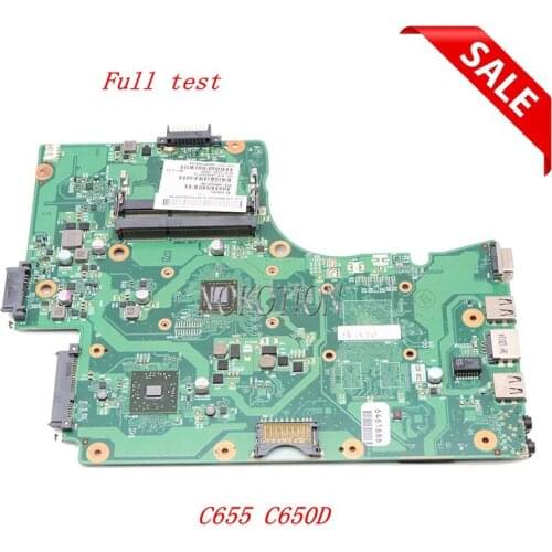 NOKOTION V000225130 PN 1310A2408915 Laptop motherboard for TOSHIBA Satellite C655 C650D CPU Mainboard full tested