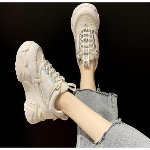 Fashion wild old shoes 2020 new spring and summer breathable mesh thick bottom hollow mesh shoes casual sports shoes X138