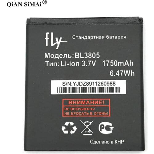 2019 New High Quality 3.7V BL3805 1750mAh Battery For Fly IQ4404 IQ 4404 BL 3805 Mobile Phone Replacement Rechargeable