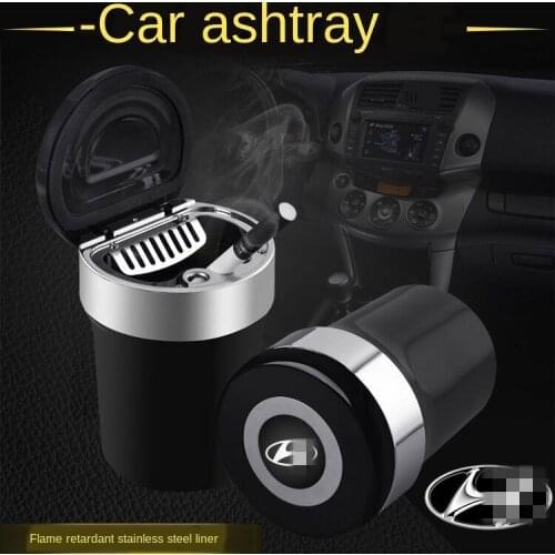 Suitable for Hyundai Elantra Tucson Certa ix35 Sonata car ashtray with light ashtray
