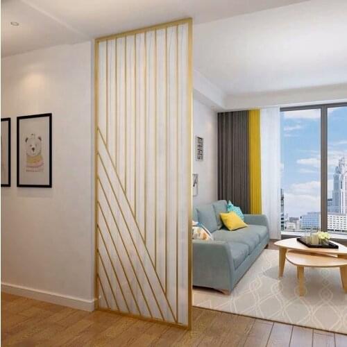 SUS 304 201 Light luxury Stainless Steel Products Custom Living Furniture Designs Partition screen divider room