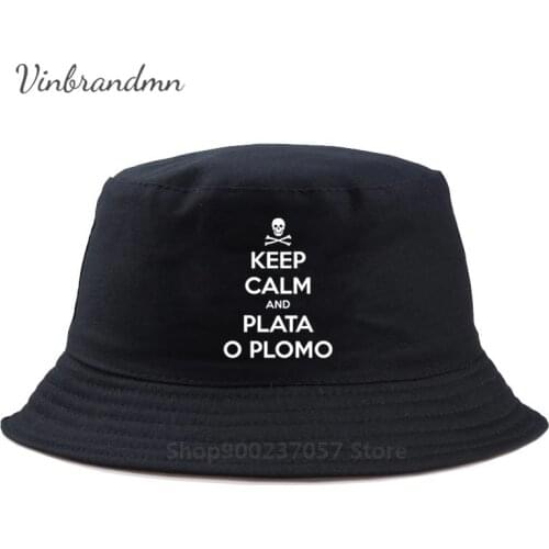 Skull bones Keep calm and Plata O Plomo Fisherman Hat custom Pablo Silver or Lead EscobarGorros Fishing Fisherman Hat