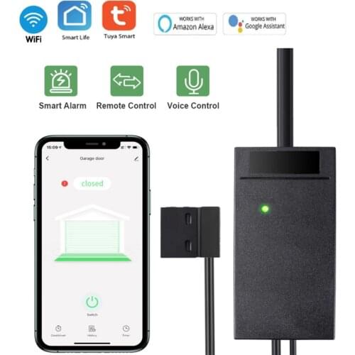 Tuya WiFi Switch Smart Garage Door Opener Controller Work With Alexa Echo Google Home SmartLife/Tuya APP Control No Hub Require