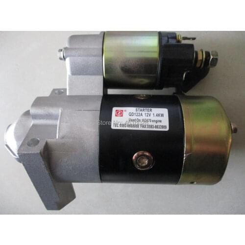 QD122A 12V 1.4KW STARTER USED ON KG670 ENGINE FIT FOR KIPOR KGE12E3 KGE12E KGE13E3 GENERATOR MOTOR PARTS