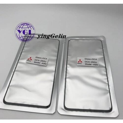 Front Panel glass with OCA For Samsung Galaxy A9 A8plus A8 2018 Touch Screen Sensor LCD Display Glass Cover