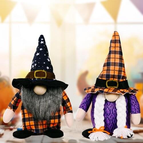 Halloween Glow Gnome Scandinavian Home House Farm Kitchen Decor Faceless Doll Happy Halloween Home Decorations Ornaments Dolls
