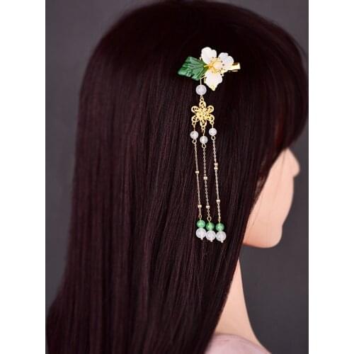 Chinese Style Ancient Retro Fairy Hairpin Clip Hanfu Tassel Headdress Princess Step Shake Hairpin For Women Party Jewelry Gift